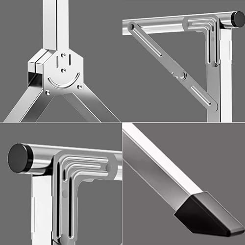 Miniatura 5 de Foldable Laundry Drying Rack, Heavy-Duty Laundry Drying Rack, Clothes Drying Rack, Heavy Duty Garment Rack, 47-94 Inches Extendable, Free-Standing