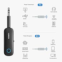 Vista 3 de UGREEN Transmisor Receptor Bluetooth para 2 AirPods o Dispositivos BT, Transmisor Inalámbrico Bluetooth para Auriculares, Adaptador de Audio