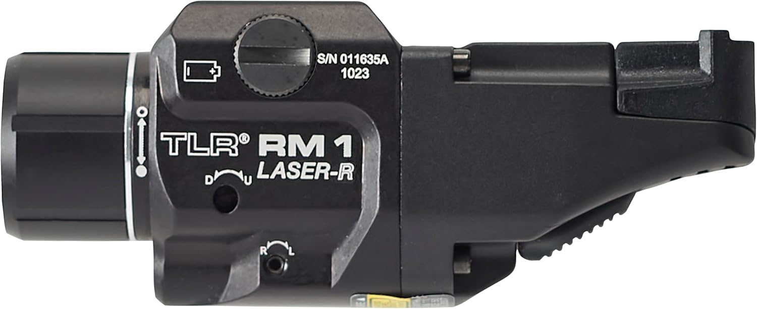 Streamlight 69446 TLR RM 1 500-Lumen Rail-Mounted Tactical Weapon Light with Integrated Red Aiming Laser, and Key Kit, Black