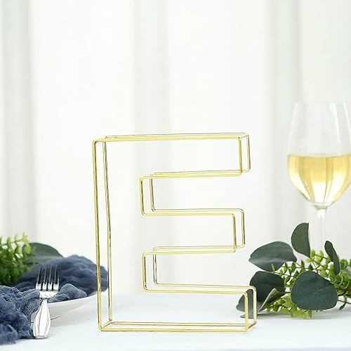 Efavormart - Centro de mesa de boda dorado de 8 pulgadas de alto con letras de alambre 3D para decoración de fiesta de boda, suministros de