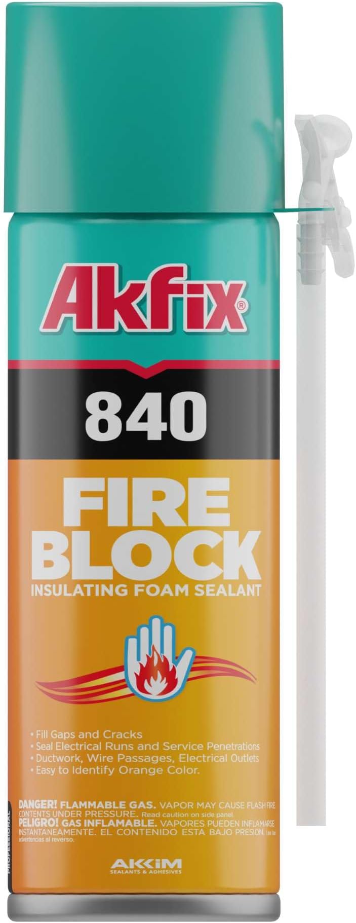 Akfix 840 Fire Block Spray Foam 1x12 Oz Orange Color | Desertcart INDIA