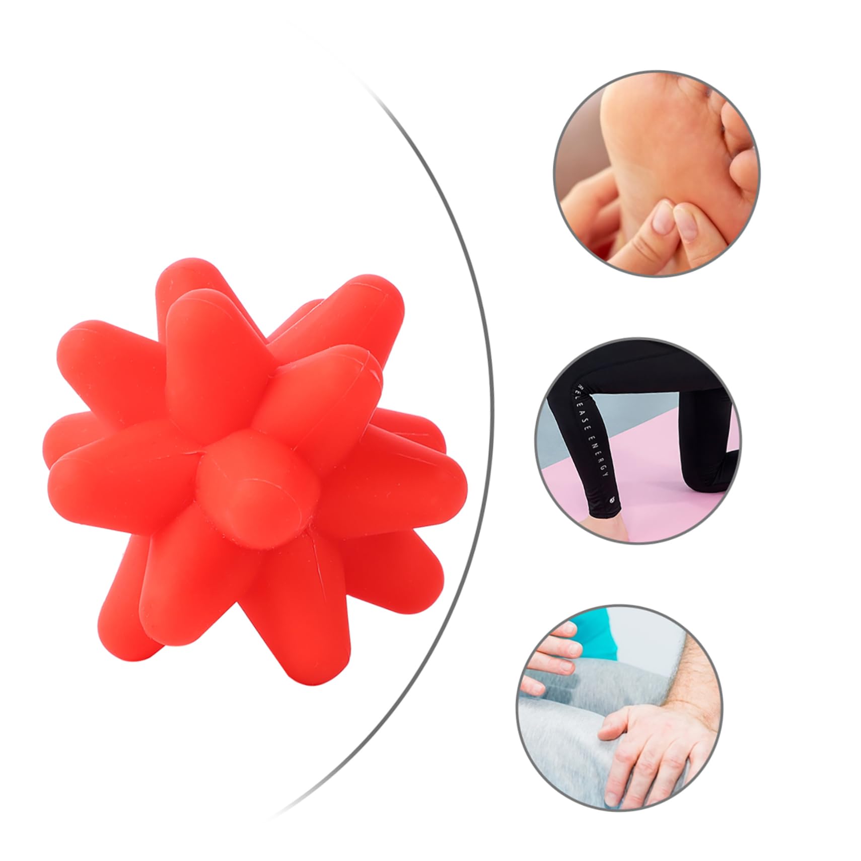 3pièces Balle De Fitness Silicone Élastique Pour Balle De Réaction Pour Entraînement Accessoire De Massage Musculaire Silicone