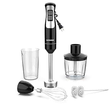 エフエムアイ　バーブブレンダー Amazon.com: Immersion Blender 4 in 1 Hand Blender 800W Heavy