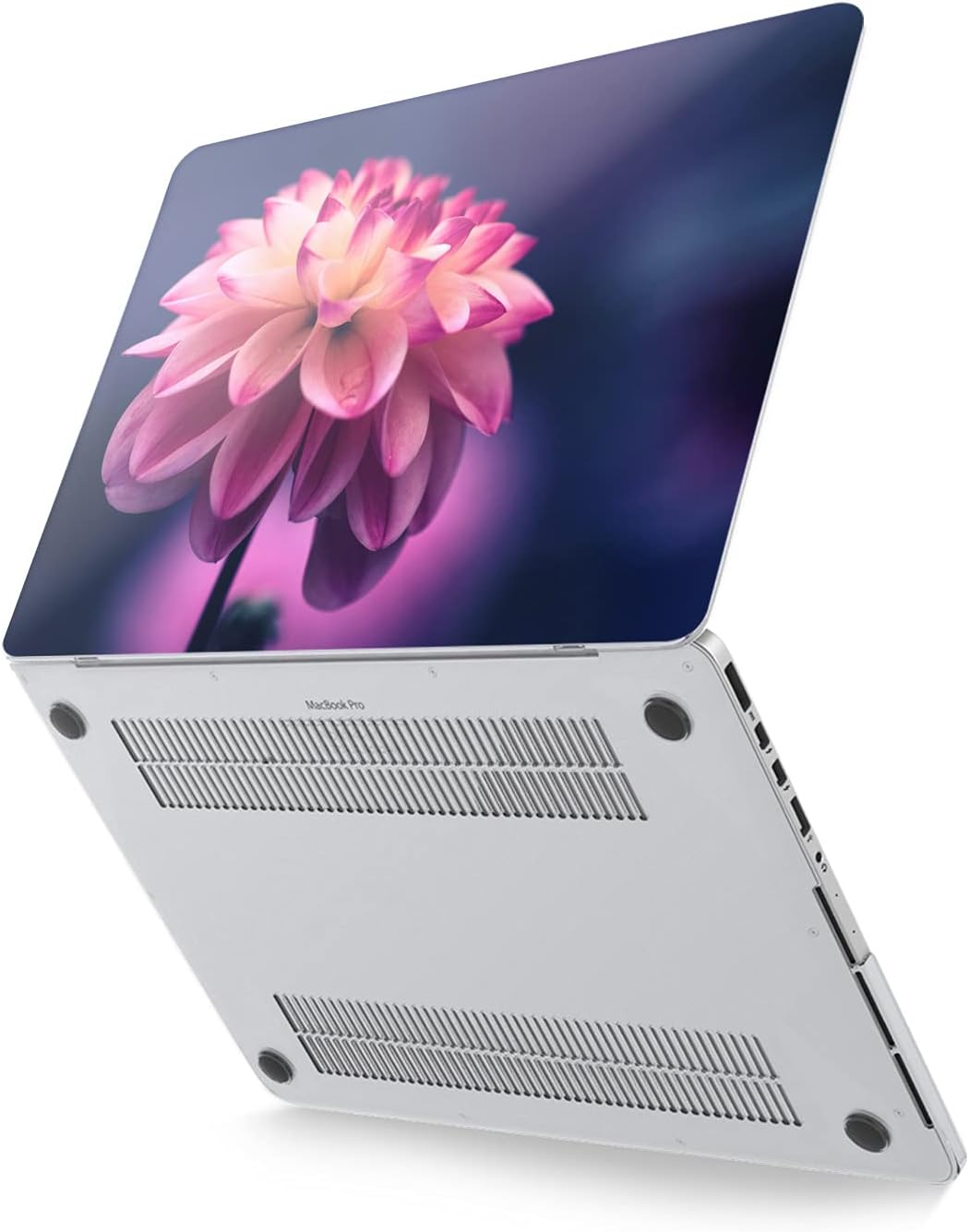 Hard Case Compatible for MacBook Pro 16 14 M3 M2 2023 M1 Pro 13 2022 Air 13 2021 Retina 2020 Mac 11 12 Design Cover Laptop Purple Garden Print Aster Beautiful Protective Bloom Pink Nature