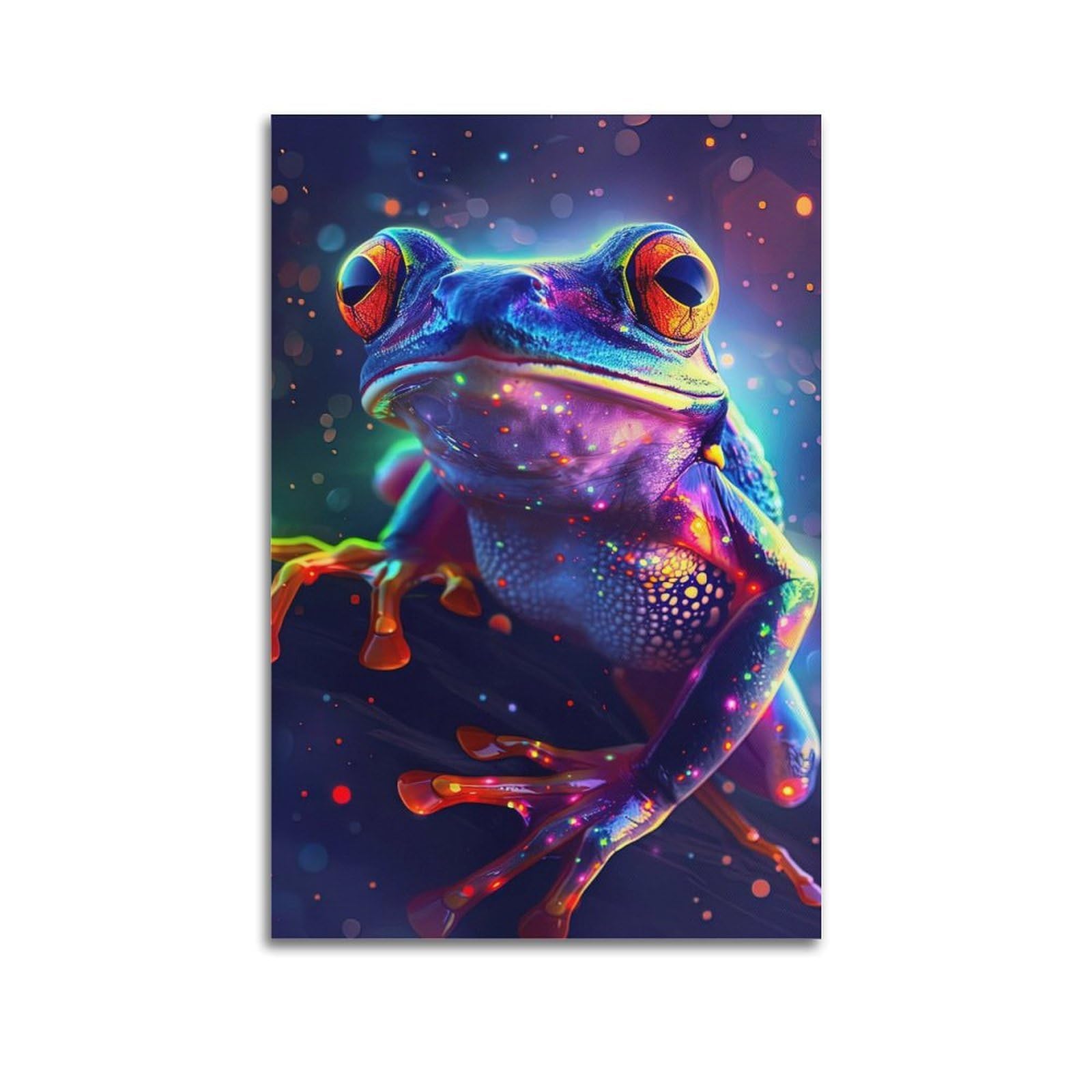 HUIYHB Animal Artwork Poster Mysterious Frog Poster Decorative Painting Canvas Wall Posters And Art Picture Print Modern Family Bedroom Decor Posters 24x36inch(60x90cm)