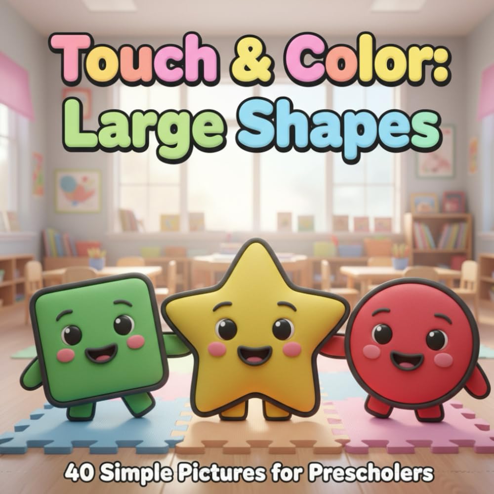 Touch & Color: Large Shapes: 40 Simple Pictures for Preschoolers