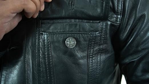 PREMIUMBLACK TYPEⅡ TRUCKERLEATHER JACKET Faux Leather Trucker