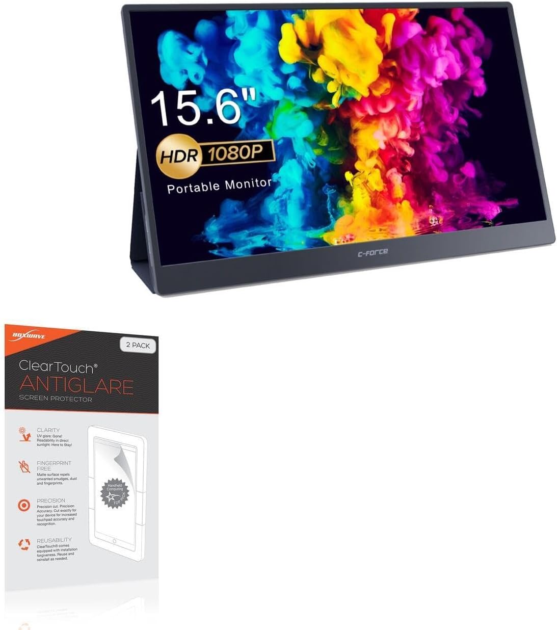 BoxWave Screen Protector Compatible With C-FORCE CF016C - ClearTouch Anti-Glare (2-Pack), Anti-Fingerprint Matte Film Skin
