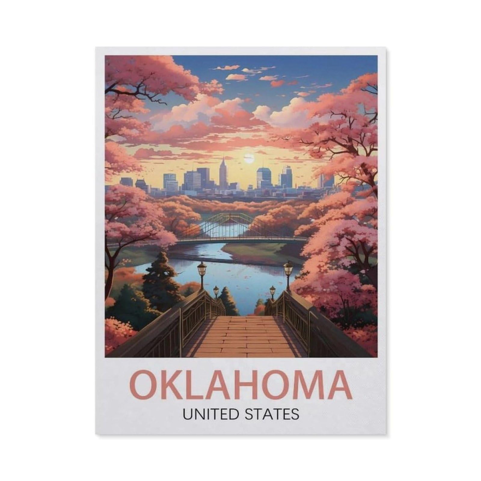 Vintage Art Metal Signs Funny Sign，Oklahoma(15x30cm）
