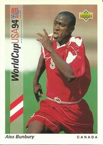 1993 Upper Deck World Cup Preview (English/Spanish) #51 Alex Bunbury RC Canada Official FIFA WC Soccer Card in Raw (NM or Better) Condition