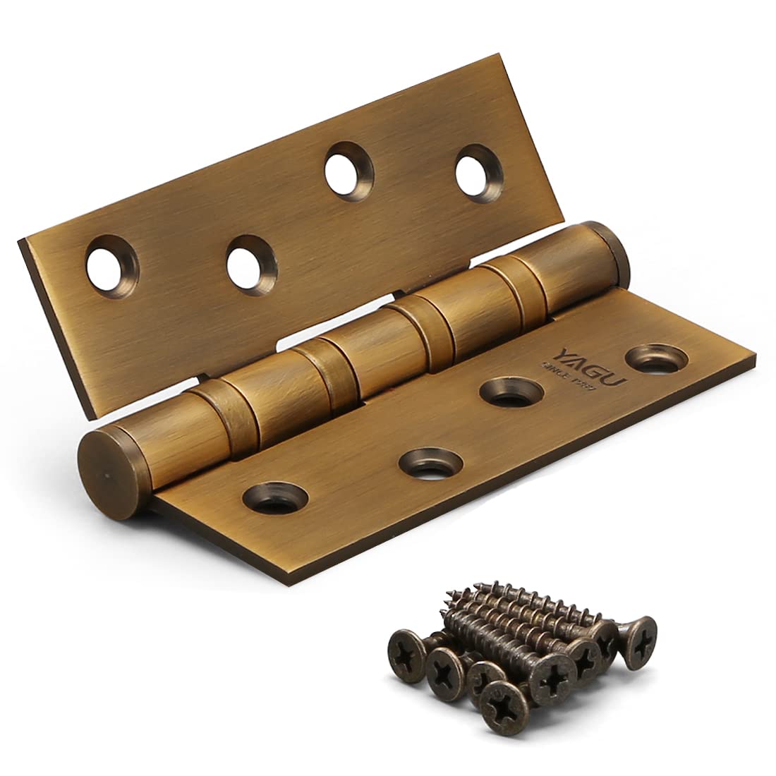 YAGU 4x3 Inch Ball Bearing Door Hinges 3-Pack