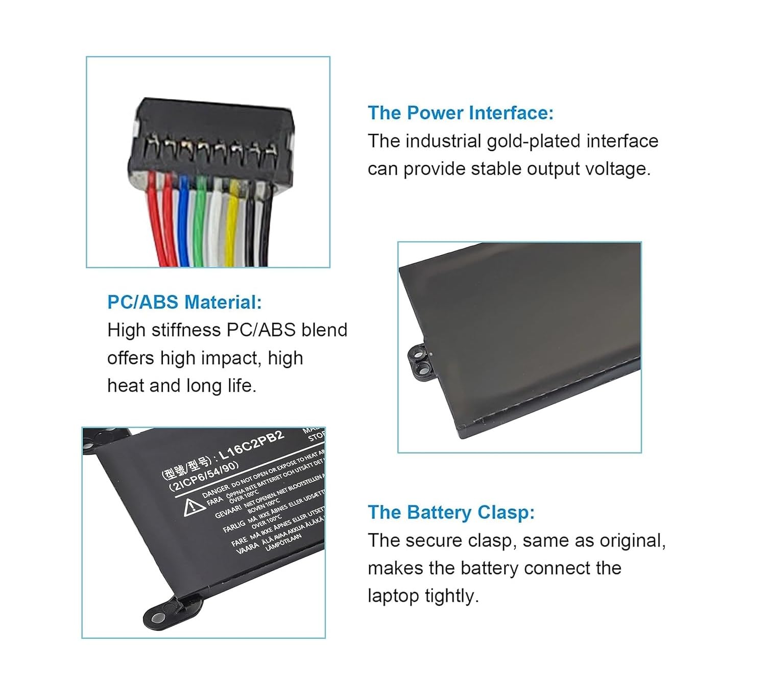 Batteria L16L2PB2/L16M2PB2 Per Lenovo IdeaPad 320 E V15 | Sostituisce L16C2PB1 L16S2PB1 – 500 Cicli Di Ricarica