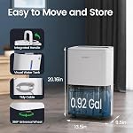 Waykar Max 80 Pint/D(Standard 62Pint/D) Energy Star Home Dehumidifier for Spaces up to 5,000 Sq. Ft, Ideal for Basement, Bathroom and Large Room with Drain Hose, Portable, Auto Defrost and Self-Drying