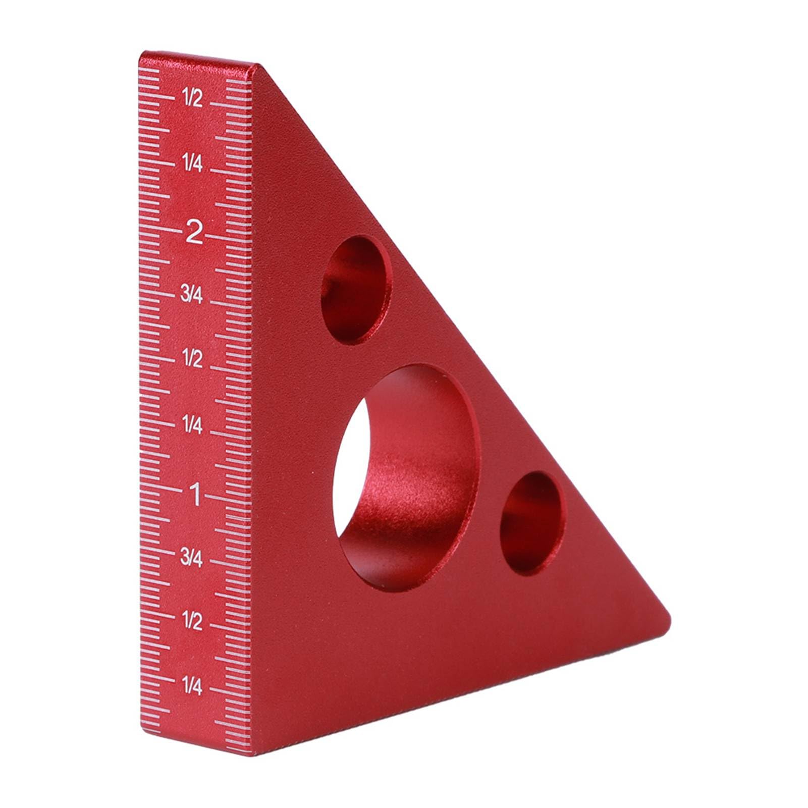 MRKU Righello Triangolare ad Angolo retto da 2 Pollici/6 cm, in Lega di Alluminio per la Lavorazione del Legno, con Doppia Scala di misurazione in Centimetri e Pollici.