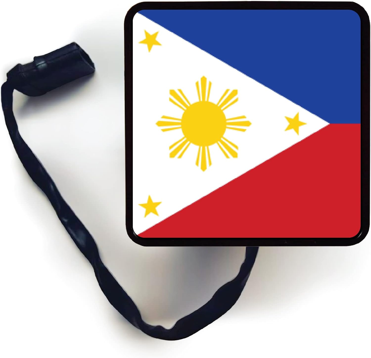 Country Flags Custom Designed Trailer Receiver LED Brake Light for 2 x 2 inch Tow Hitch Car Truck Accessories (Philippines)