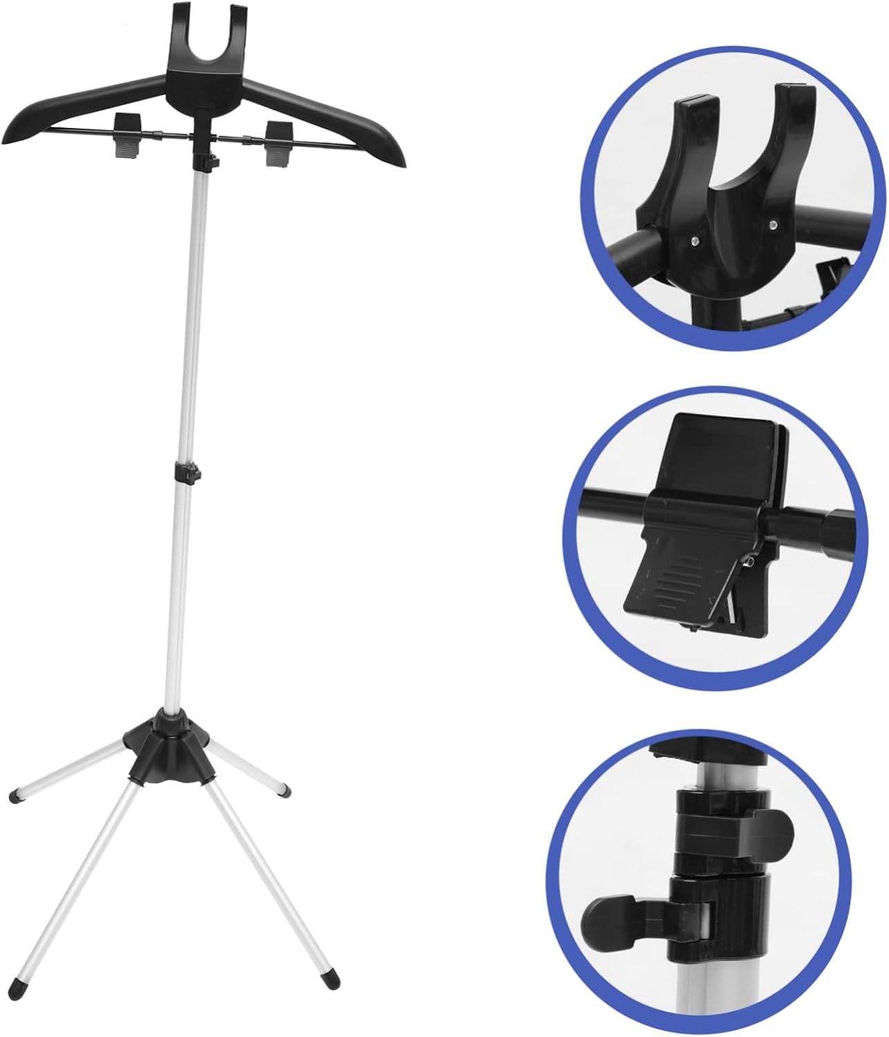 UKCOCO 1Set Foldable Adjustable Steam Ironing Hanger Bracket for Clothes Lightweight Garment Rack Accessories Portable Steamer Stand for Easy Pants and Skirts Steaming Compact Design
