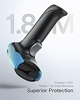 Vista 6 de Inateck Escáner inalámbrico de código de barras 2D Bluetooth, escáner QR de megapíxeles con receptor de datos de base de carga, 2