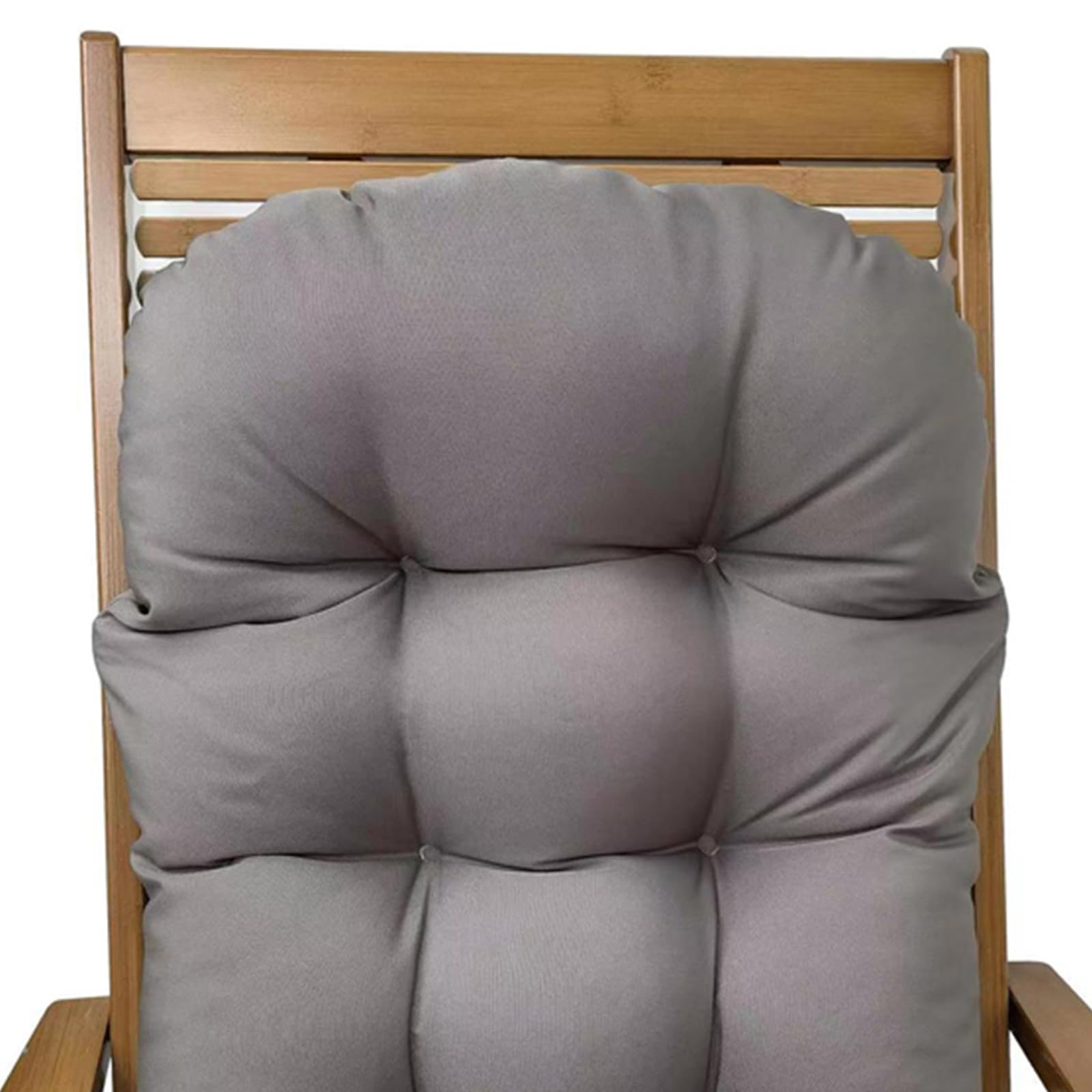 Cojines de repuesto para sillas de exterior con correas de fijación para sillas mecedoras de mimbre, almohadillas para sillas de interior y exterior, 43 x 20 pulgadas