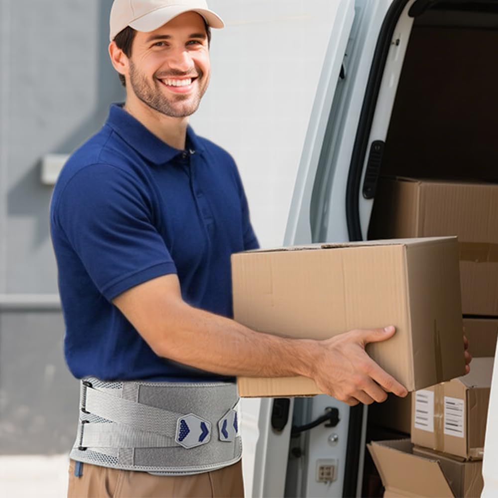 Back Brace for Women Men, Slim Fit & Lightweight, Wear Under Clothes, Reinforced 3D Lumbar Support Pad, for Lower Back Pain Relief, Sciatica, Posture, Lifting, Size L - Image 6