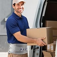 Vista 6 de Back Brace for Women Men, Slim Fit & Lightweight, Wear Under Clothes, Reinforced 3D Lumbar Support Pad, for Lower Back Pain Relief, Sciatica