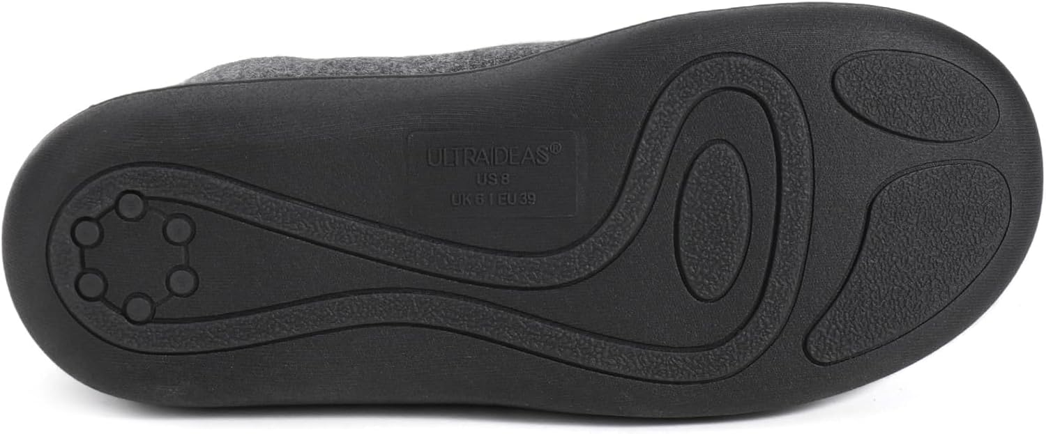 ULTRAIDEAS Women's Indoor Loafer House Slippers with Memory Foam, Ladies Warm Closed Back House Shoes with Non-Slip Outdoor Rubber Sole - Image 5