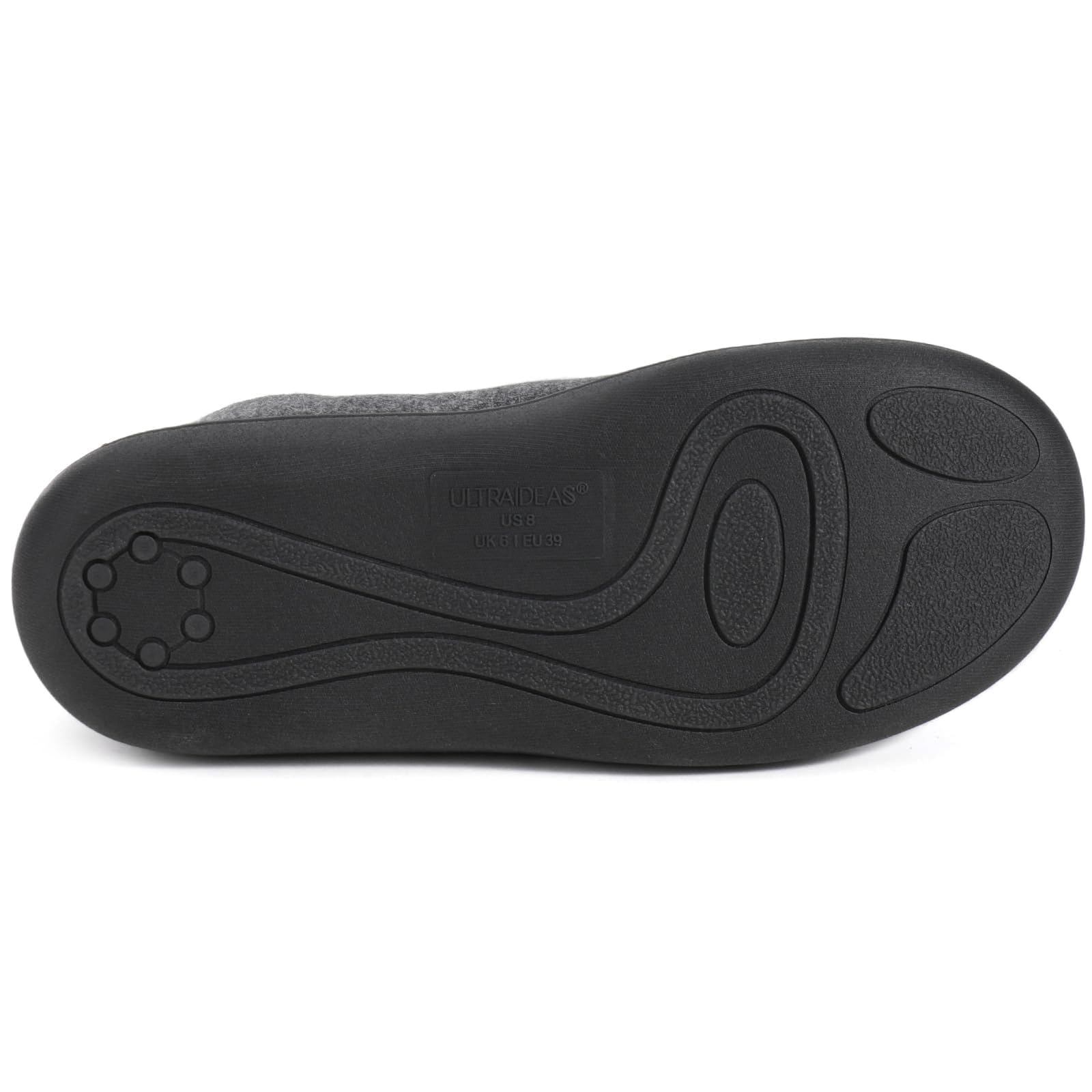 ULTRAIDEAS morbide Pantofole da Donna in Memory Foam con Retro Chiuso con Calda Fodera in Pile, Scarpe da casa in Cotone Misto Lana con Suola in Gomma Antiscivolo per Interni all'aperto
