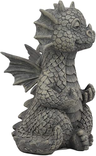 Miniatura 3 de Ebros - Estatua de poder de fuerza de Qi interior de 5 pulgadas de alto, acabado de resina de imitación de piedra de fantasía, Calabozos y dragones