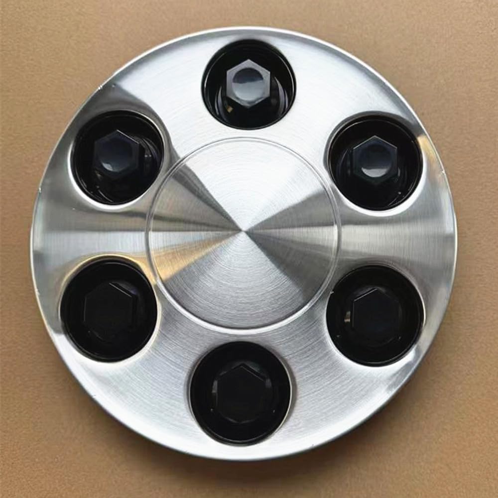 4PCS Silver ABS Plastic Brushed Aluminum Car Hub Wheel Center Caps 6 Bolts Cover for Chevy Silverado Avalanche Tahoe 9595469 9596341 (4pcs)