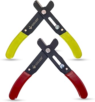 Bird Nail Clippers Precision and Safety Nail Trimmer for Small Birds, Canaries, Finches, Goldfinches, Parrots, Pigeons Ring Cutter and Removal Tool for Aluminum and Plastic Rings (Yellow, Black)