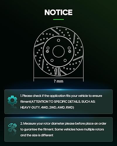 Miniatura 7 de SCITOO Rotores de freno sólidos traseros de 10.63 pulgadas + pastillas de freno de cerámica de repuesto para Chevy Cobalt, Malibu, HHR, Pontiac G5,