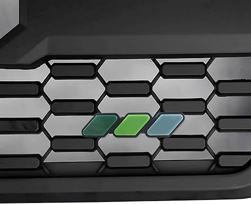 Miniatura 3 de Emblema de rejilla frontal tricolor, calcomanías de emblema de camión, accesorios de automóvil para Toyota Tacoma 4Runner Tundra Sequoia Rav4