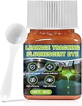 Water Leak Tracer, Fluorescein, Intense Tracing Dye with Spoon for Pool, Roofs, Spa, Hydraulic, High Concentration Luorescein, 30 g