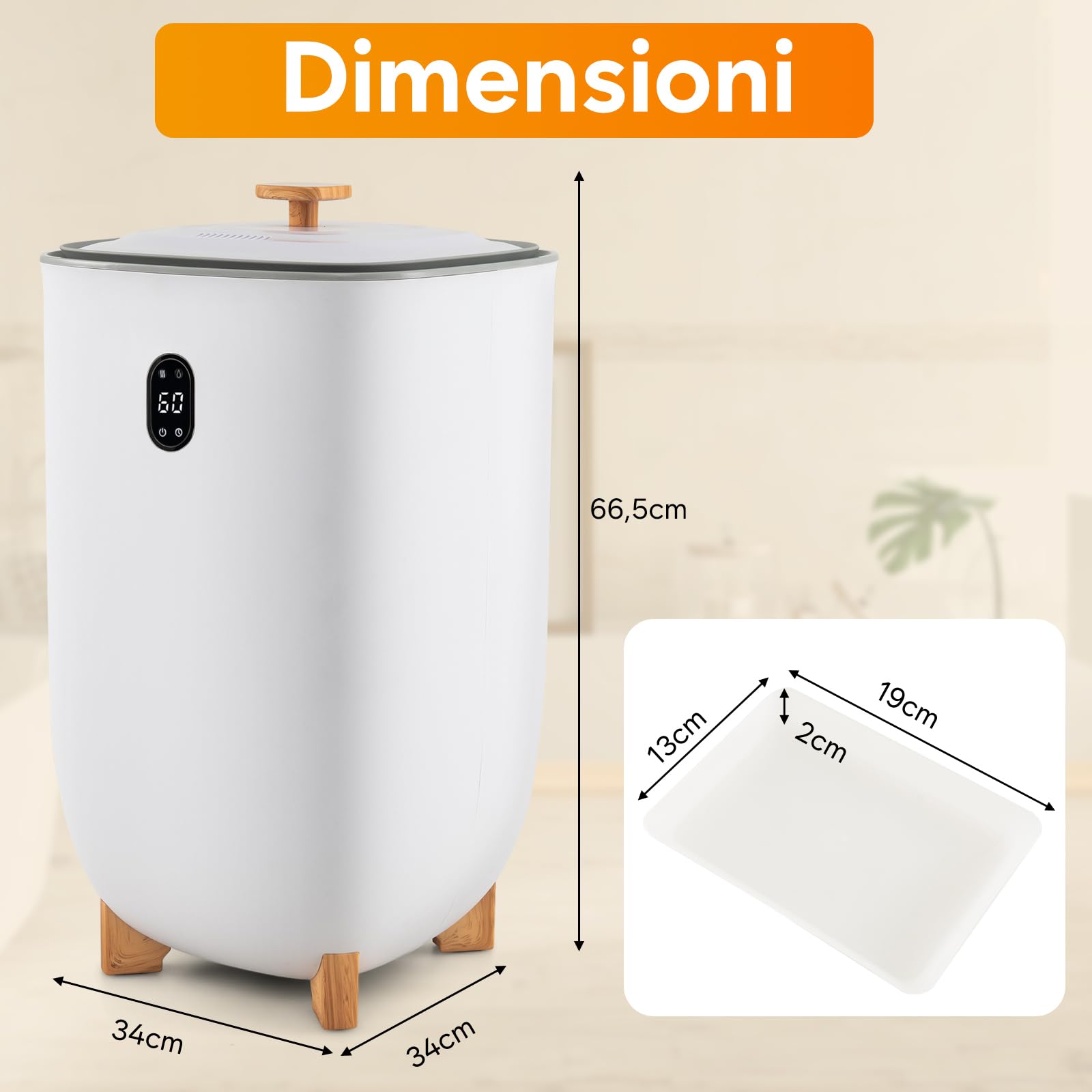 RELAX4LIFE Scaldasalviette 35L Acciaio Inox Caldo Asciutto Spegnimento Automatico