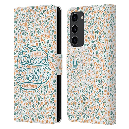 Étui portefeuille cuir Samsung Galaxy S23+ 5G Head Case Designs motif Noël festif
