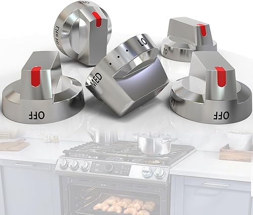 DG94-03500A/Z (5 piezas) para reemplazo de perilla de estufa de gas Samsung, DG94-03500U es compatible con los modelos NX60T8111SS, NX60T8311SS,