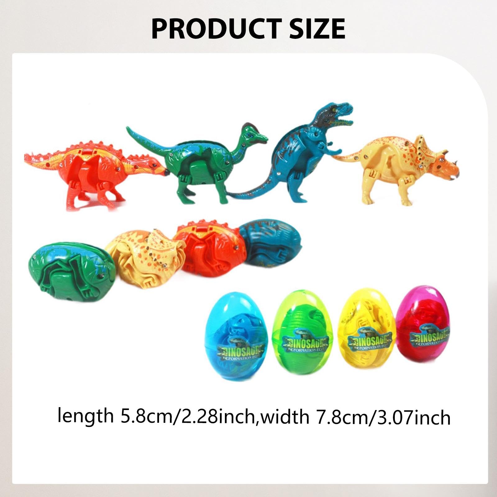 MagiDeal 12 Uova Giganti Trasformabili a Forma di Dinosauro, Forniture per Feste, Decorazioni per Carnevale, Divertenti Uova di Pasqua Pre-riempite, Giocattoli, Style a