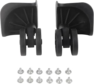 Suitcase Wheel, 1 Pair Luggage Replacement Wheel Luggage Suitcase Caster Swivel Universal Wheel Nylon for Repair Replacement Black