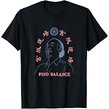 The Karate Kid Mr. Miyagi Find Balance Outline Retro Movie T-Shirt