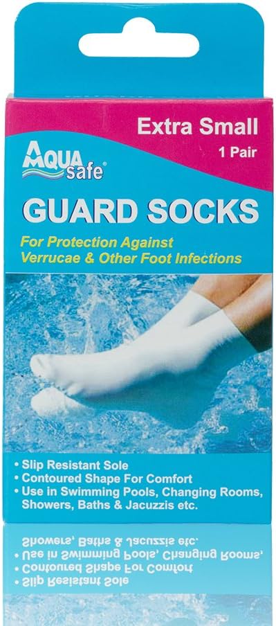 AquaSafe Verruca Guard Socks for Swimming - Extra Small - Child Size 9 - 12