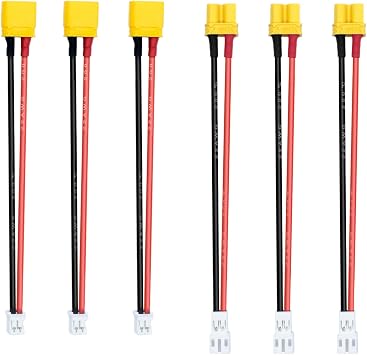 MEIVIFPV XT30 to PH2.0 Male Female Adapter Conversion Cable 22AWG 10cm Tiny Whoop JST PH 2.0 Connector for RC Battery Plugs