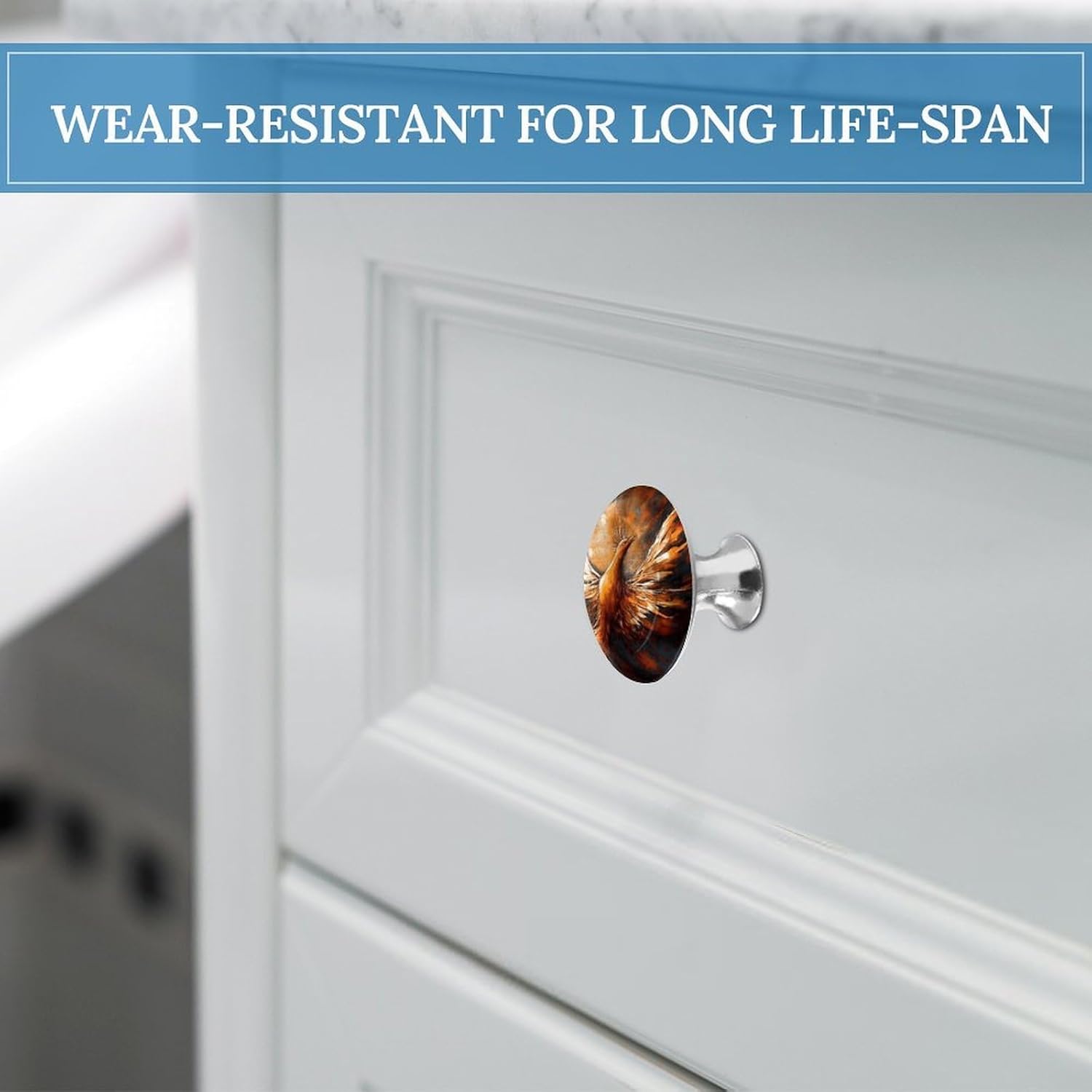 Cabinet Handles Round Drawer Pulls Abstract Phoenix Dresser Knobs for Cabinets and Drawers Handle Kitchen Cabinet Pulls for Bathroom Cupboard Drawers Cabinet Pulls for Kitchen Door