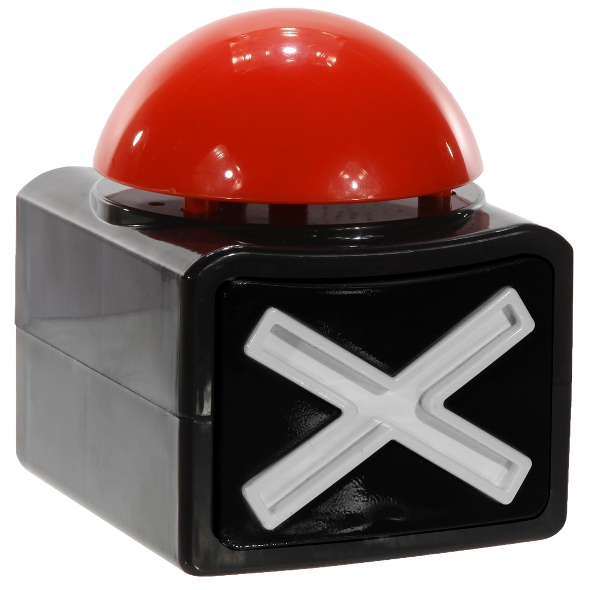 Bada Bing 2er Set XL Buzzer Button mit Sound und Lichteffekten - Perfekt für Quizabende und Partyspiele - Zubehör Quiz Games - Batteriebetriebener Alarmknopf Spielabende und Spielshows Party Spiel