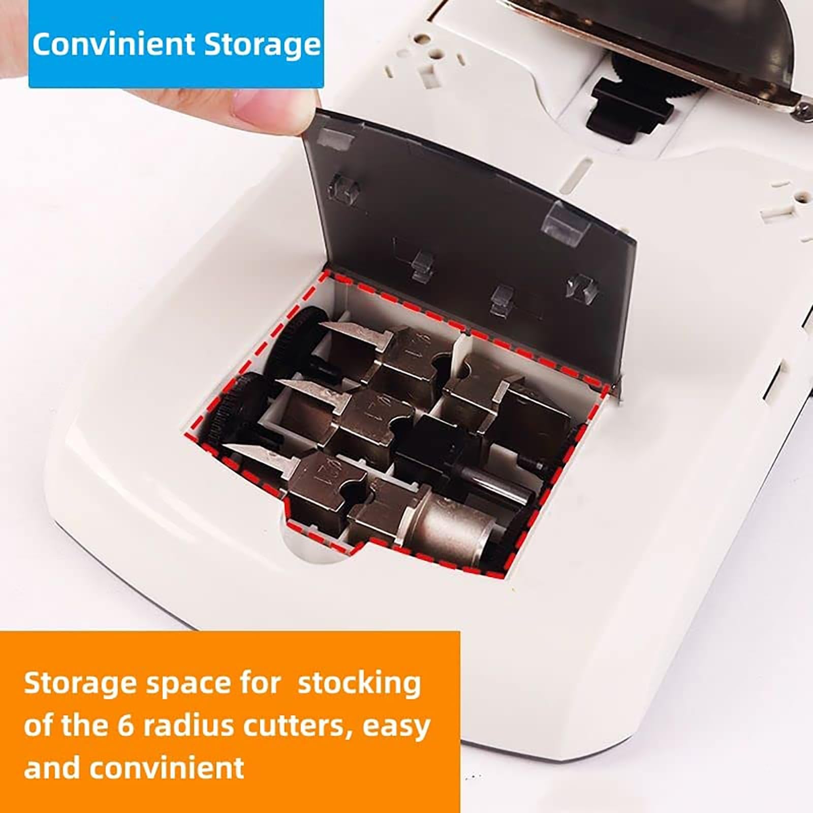 Taglierina arrotondatrice angolare con fustelle intercambiabili per biglietti e lavori di carta, capacità 100 fogli, crea angoli rotondi da 3,5 mm, R6 mm, R10 mm