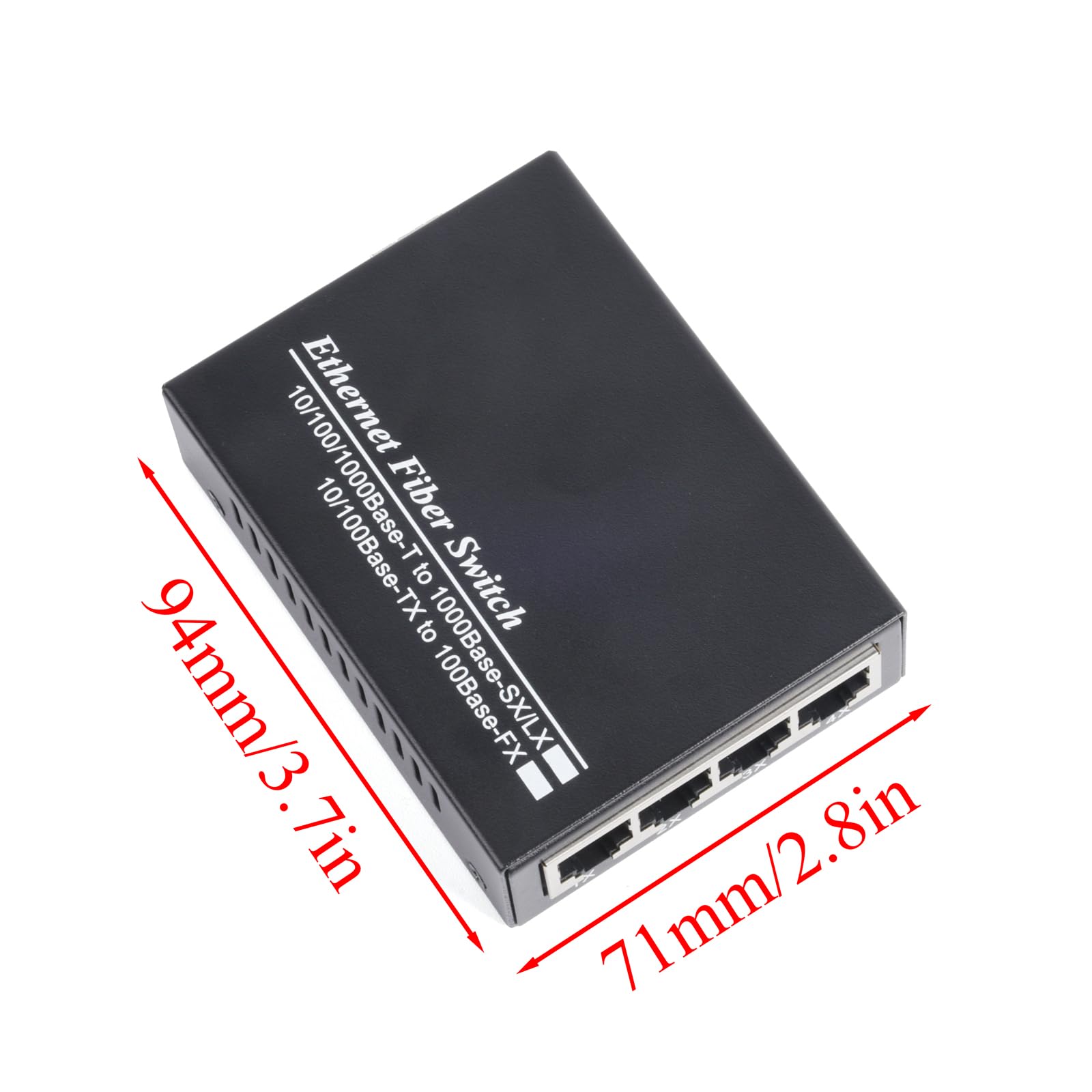 2 Stück Gigabit Ethernet LWL Medienkonverter Glasfaser 10/100/1000 Mbps inklusive SFP und RJ45 Single-Mode Dual SC Faser, 1310nm / 1550nm,3KM