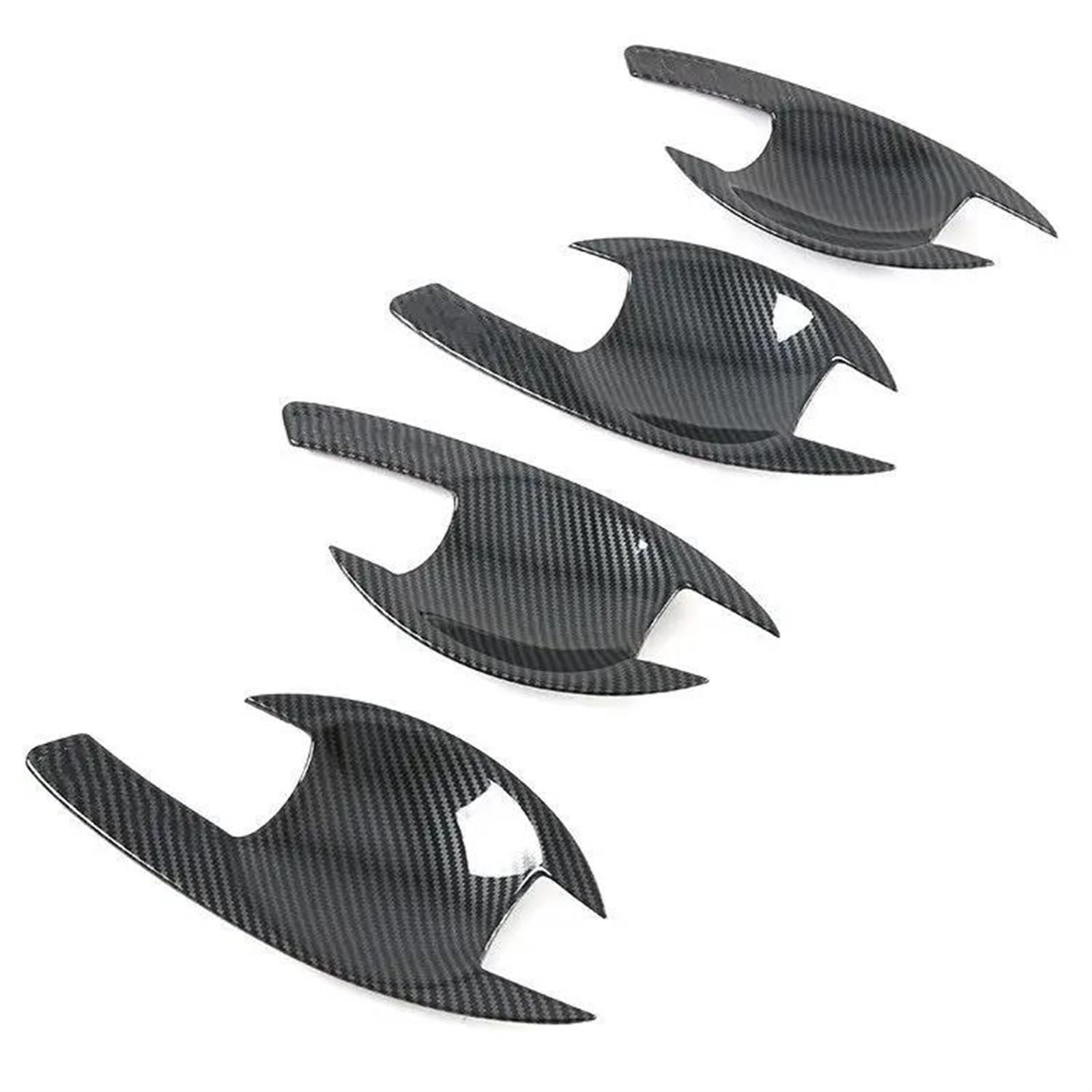 JTWMTY for Mitsubishi L200 for Triton Pickup 2006 2007 2008-2014 Carbon Fiber Chrome Car Door Handle Bowl Cover(C-Bowl)