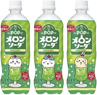サントリー ＰＯＰ ポップ メロンソーダ 600ml ペット ちいかわデザインラベル 24本 1ケース