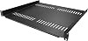 1U CABSHELF116V Server Rack Shelf, Cantilever Tray with Heat Dissipation Slit for 19 Inch Equipment Rack & Cabinet, Heavy Duty Steel, Load Capacity 44.1 lbs 20 kg, Depth 15.7 inches 40 cm, Black