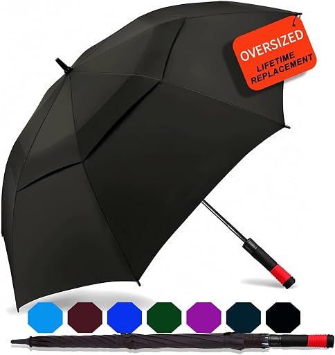 62/68/72 Inch Large Golf Umbrella Windproof Waterproof Auto Open