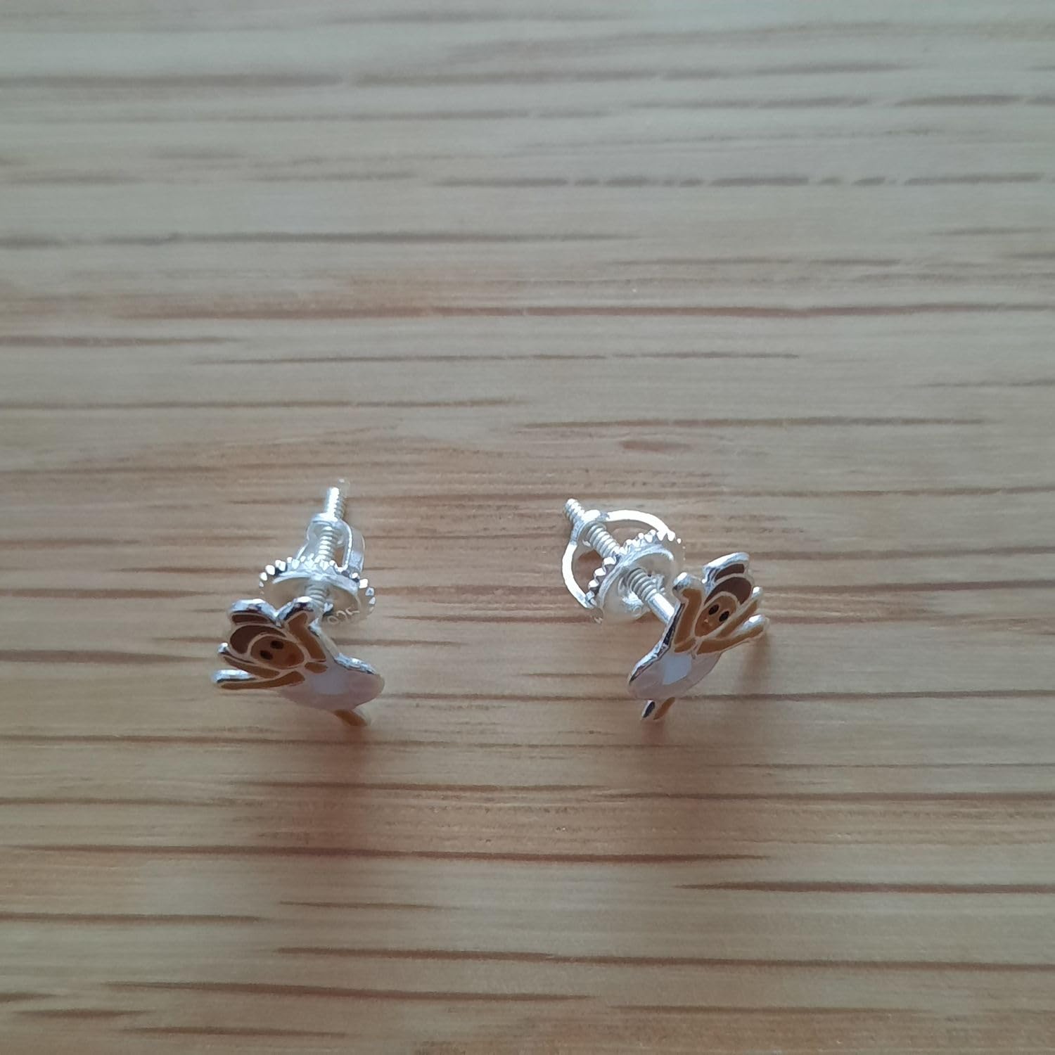 Orecchini da bambina ballerina in argento 925 con chiusura a vite sicura – Gioiello ipoallergenico senza nichel e piombo – Regalo originale per piccole ballerine