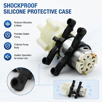 Mini DC Water Pump, 6V to 12V Diaphragm Pump, 1.5-1.8L/Min Flow for Aquarium, Model Experiments, Car Washing, Inflatable Pool, Gardening & Water Transfer